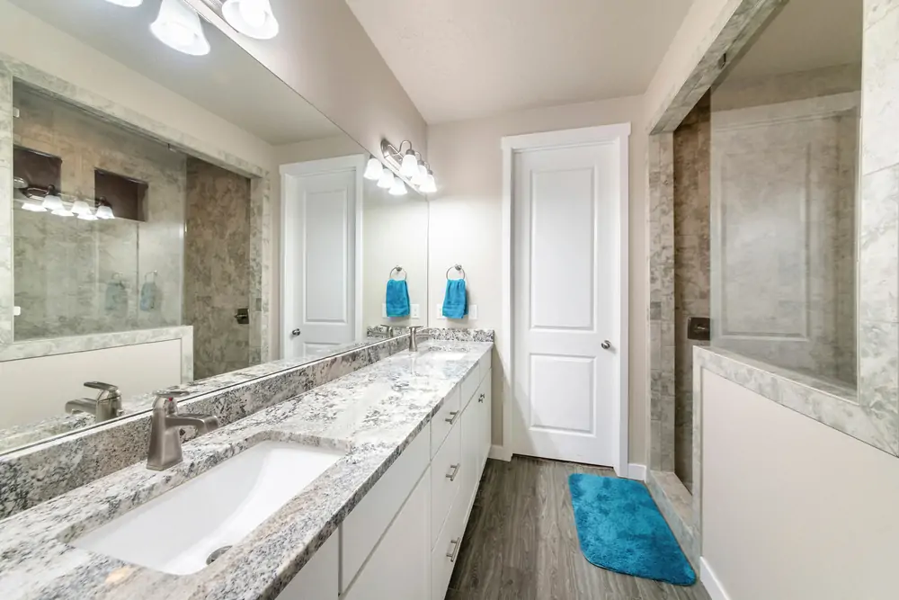 pony wall bathroom